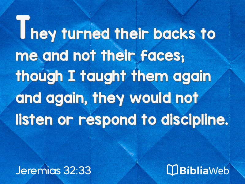 Jeremias 32:33 em imagem para compartilhar