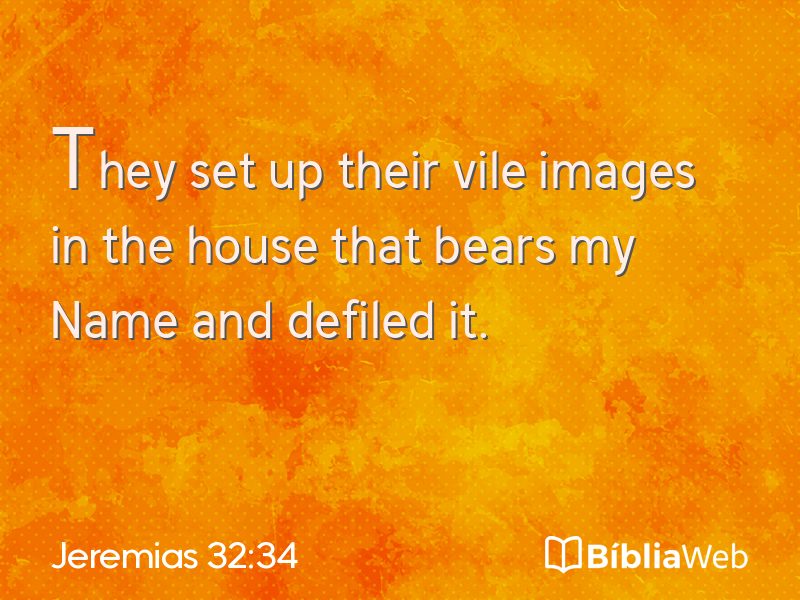 Jeremias 32:34 em imagem para compartilhar