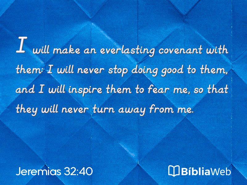 Jeremias 32:40 em imagem para compartilhar