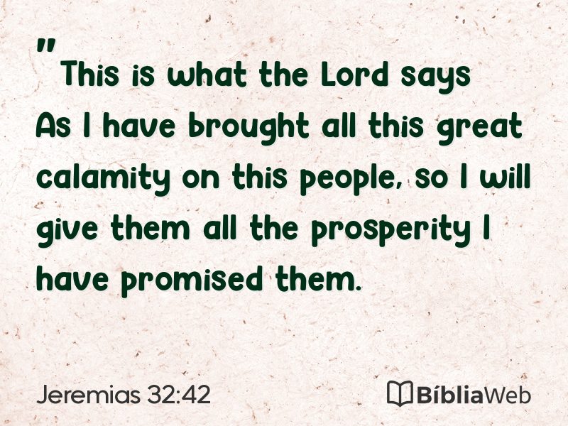 Jeremias 32:42 em imagem para compartilhar