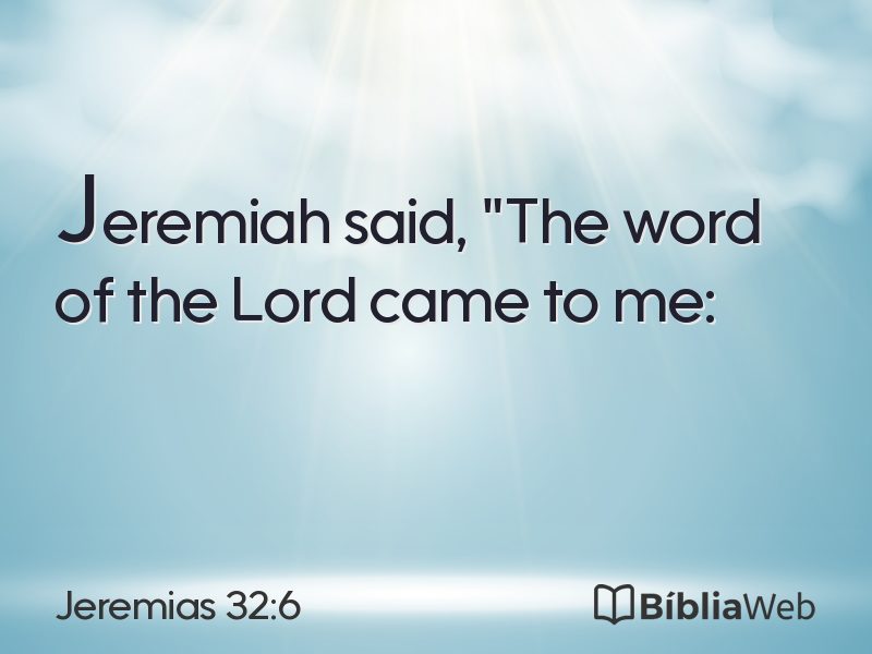 Jeremias 32:6 em imagem para compartilhar