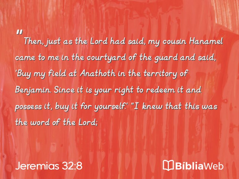 Jeremias 32:8 em imagem para compartilhar