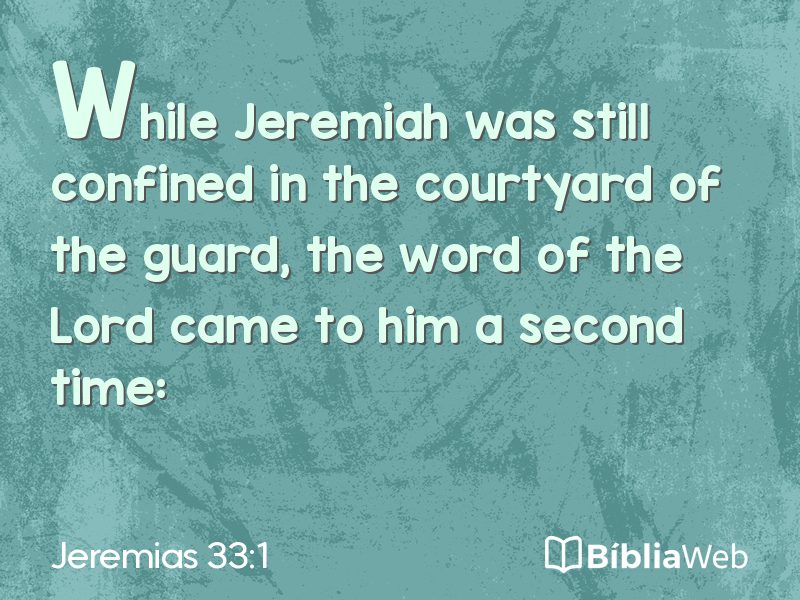 Jeremias 33:1 em imagem para compartilhar