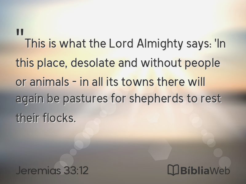 Jeremias 33:12 em imagem para compartilhar