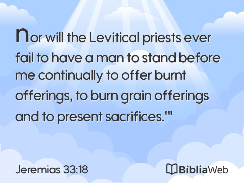 Jeremias 33:18 em imagem para compartilhar