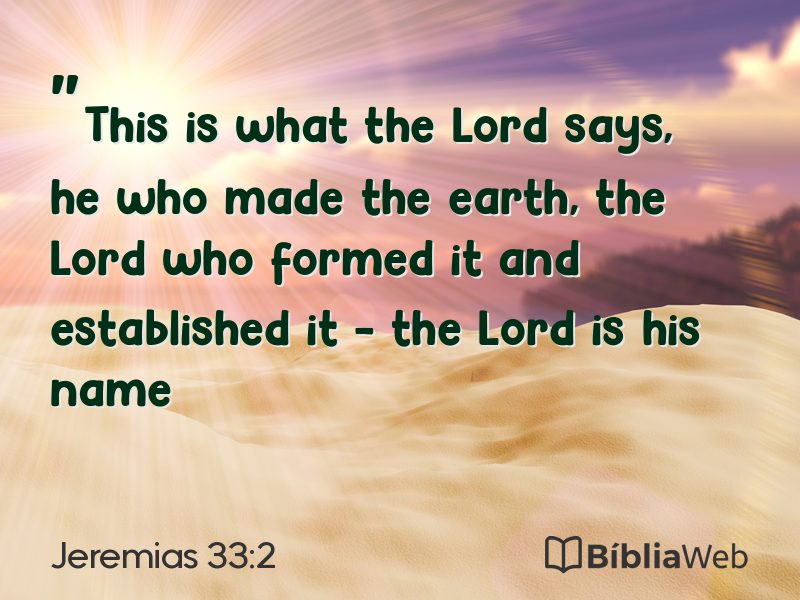 Jeremias 33:2 em imagem para compartilhar