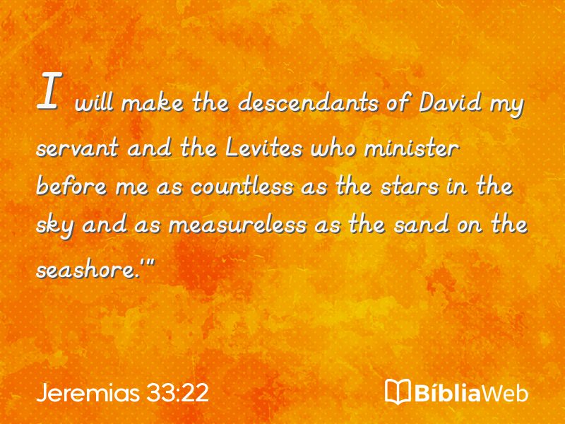Jeremias 33:22 em imagem para compartilhar