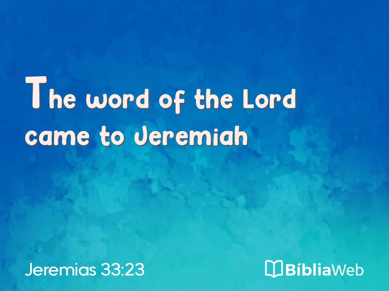 Jeremias 33:23 em imagem para compartilhar