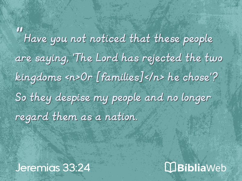 Jeremias 33:24 em imagem para compartilhar