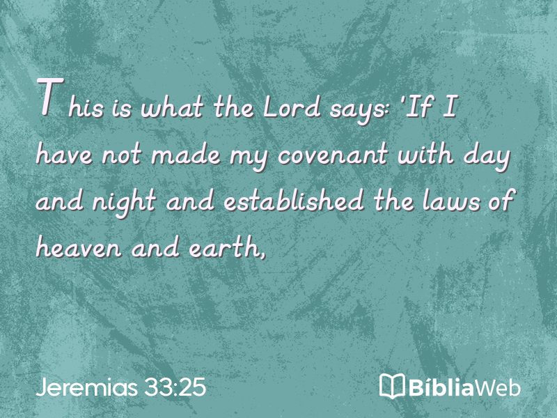Jeremias 33:25 em imagem para compartilhar