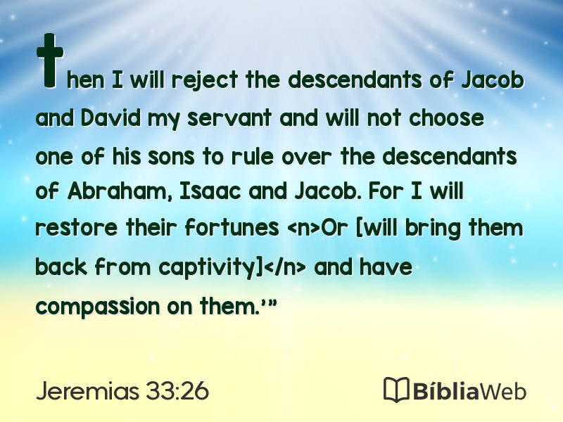 Jeremias 33:26 em imagem para compartilhar