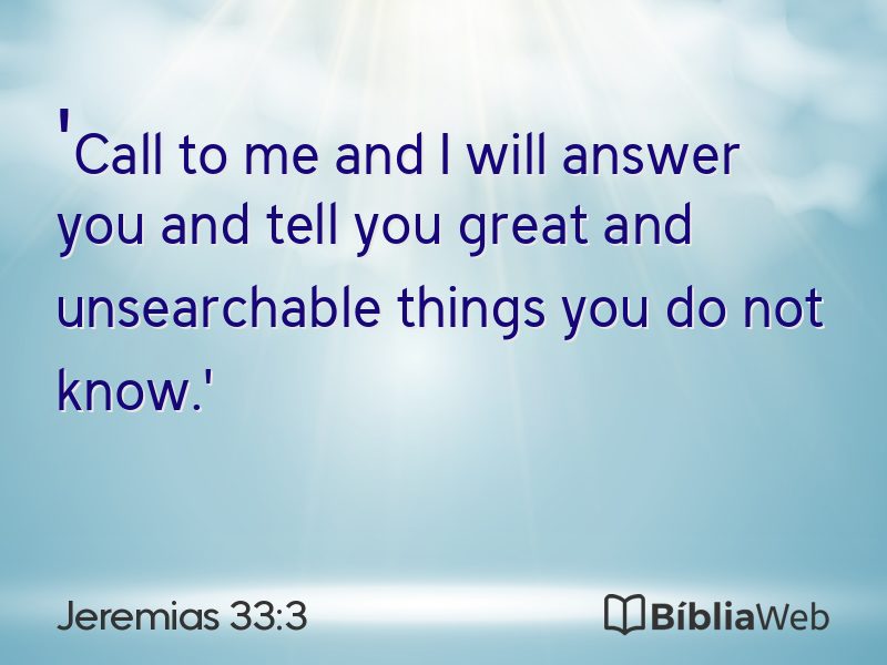 Jeremias 33:3 em imagem para compartilhar