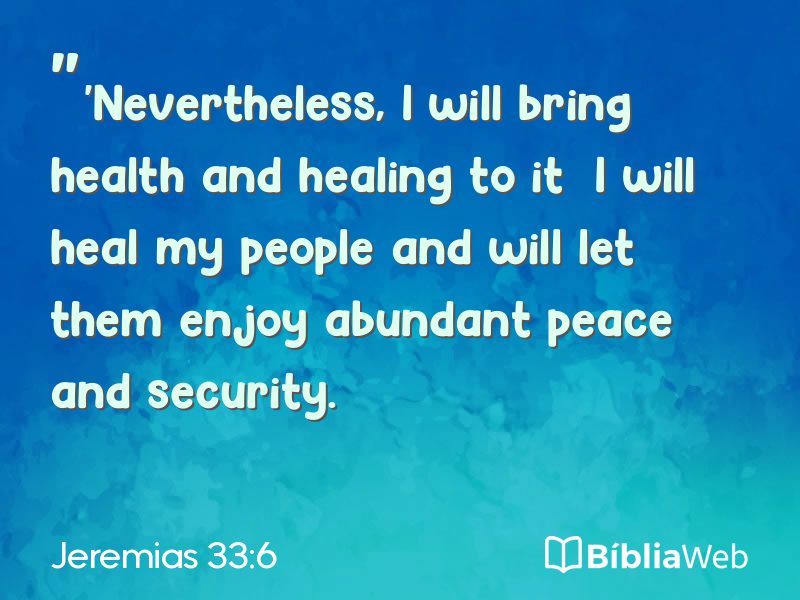Jeremias 33:6 em imagem para compartilhar