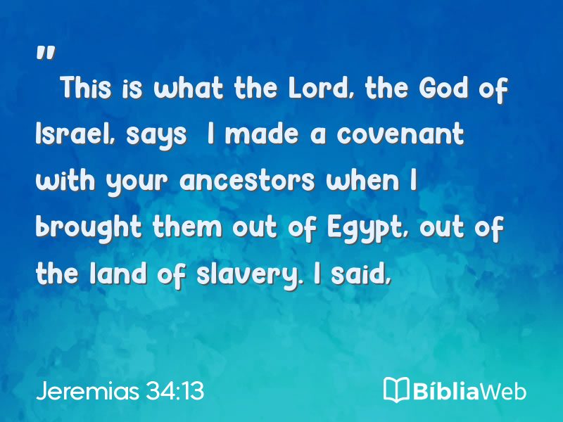 Jeremias 34:13 em imagem para compartilhar