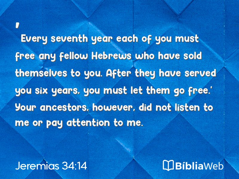 Jeremias 34:14 em imagem para compartilhar