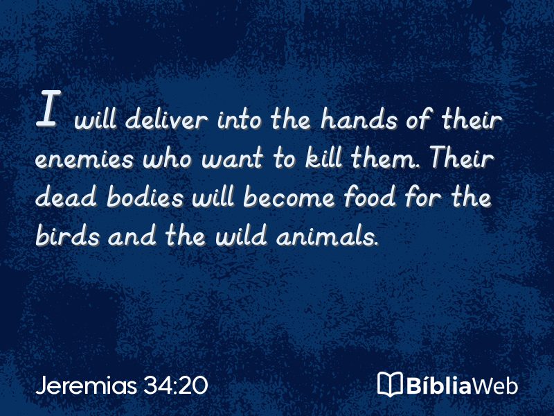 Jeremias 34:20 em imagem para compartilhar