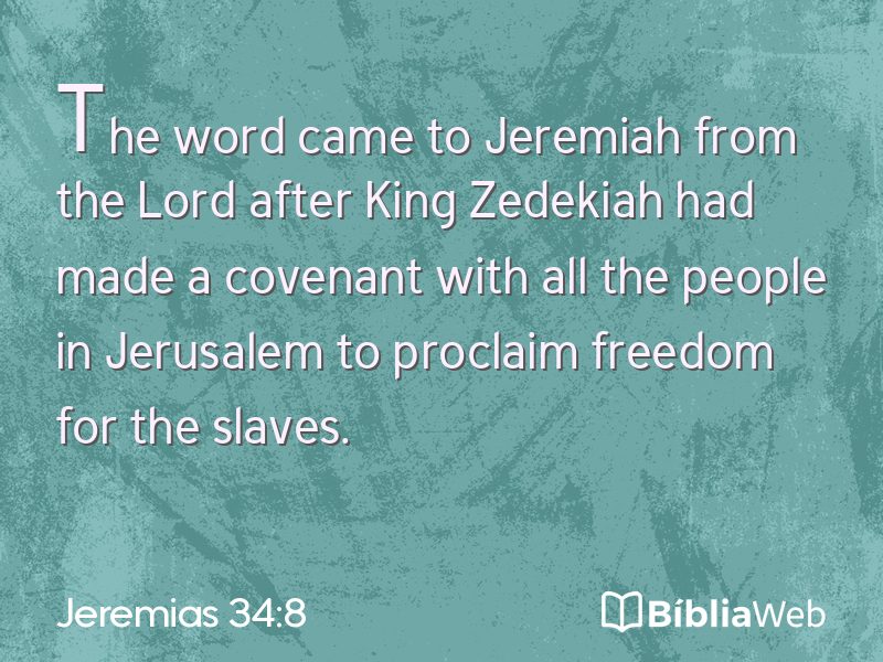 Jeremias 34:8 em imagem para compartilhar