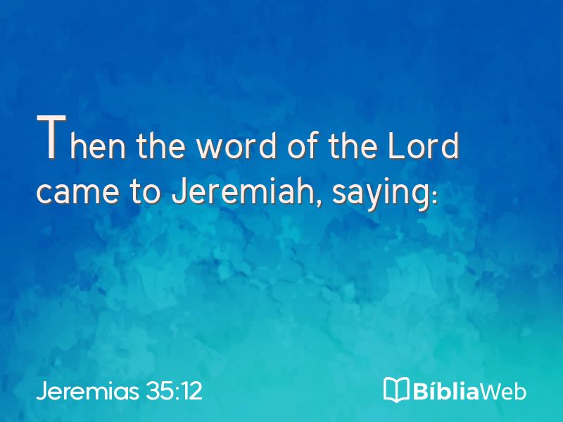 Jeremias 35:12 em imagem para compartilhar