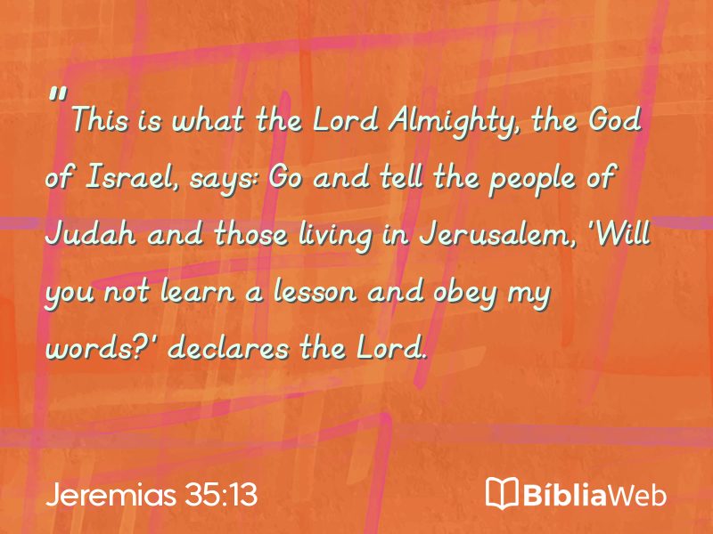 Jeremias 35:13 em imagem para compartilhar