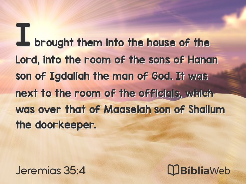 Jeremias 35:4 em imagem para compartilhar