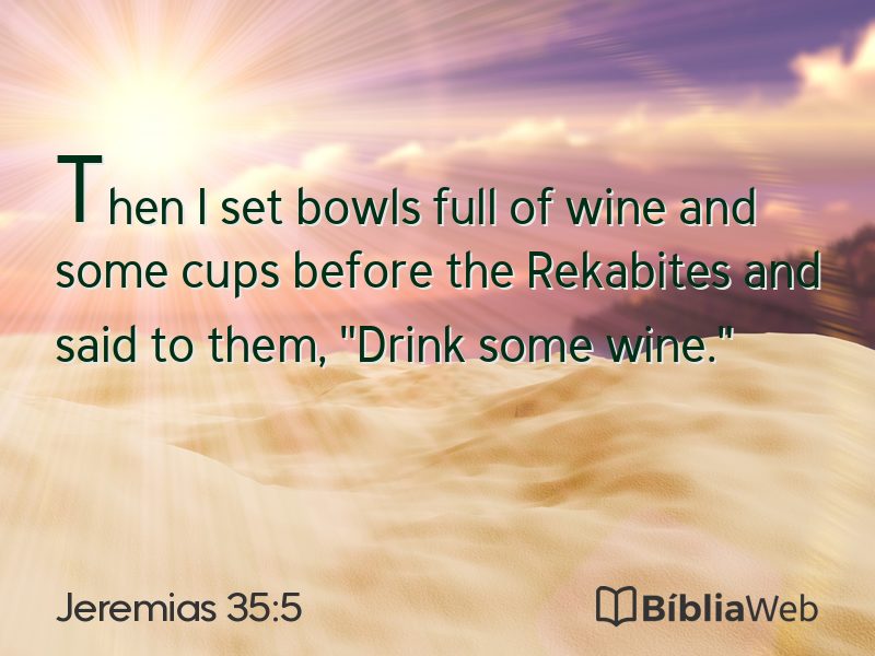 Jeremias 35:5 em imagem para compartilhar