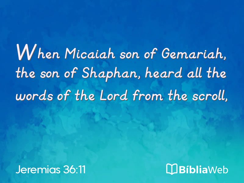 Jeremias 36:11 em imagem para compartilhar