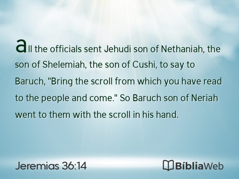 Jeremias 36:14 em imagem para compartilhar