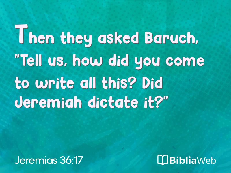 Jeremias 36:17 em imagem para compartilhar