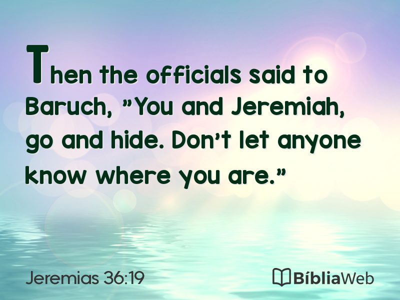 Jeremias 36:19 em imagem para compartilhar
