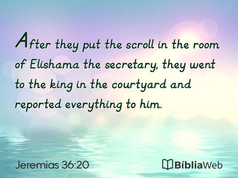 Jeremias 36:20 em imagem para compartilhar
