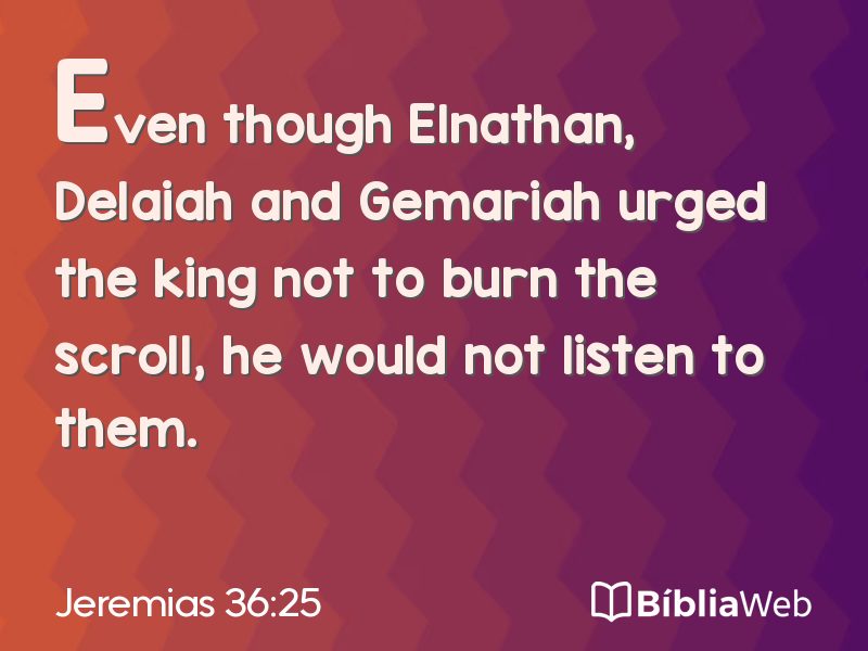 Jeremias 36:25 em imagem para compartilhar