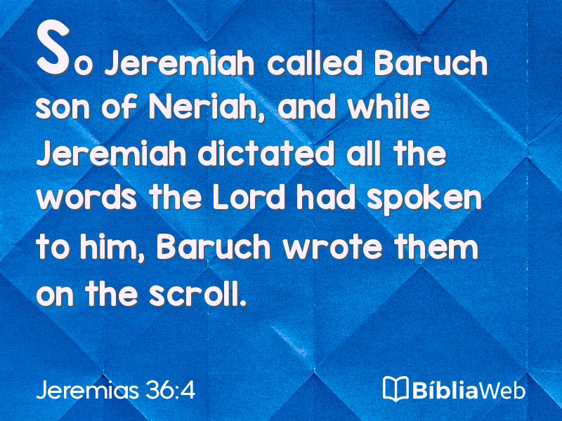 Jeremias 36:4 em imagem para compartilhar