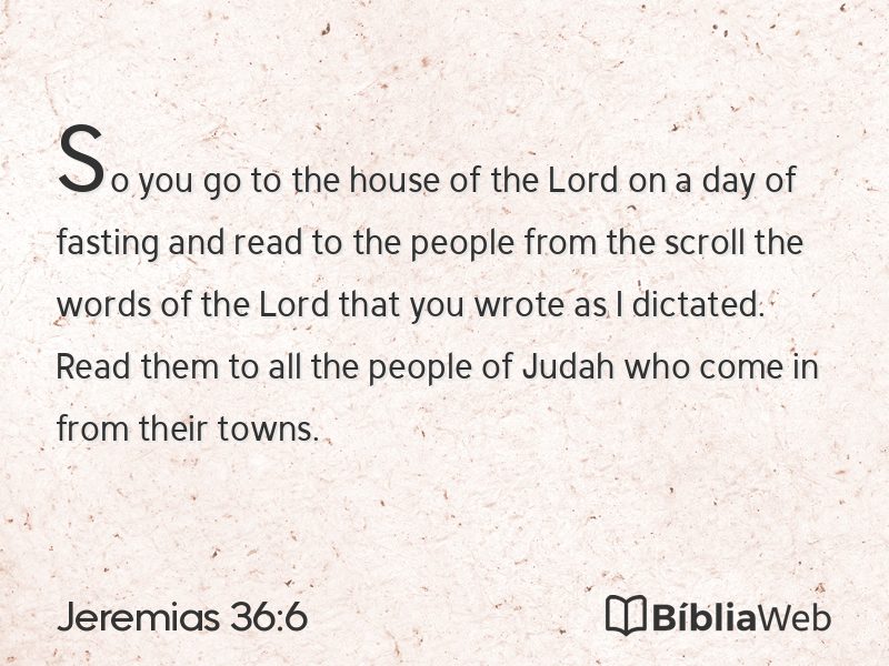 Jeremias 36:6 em imagem para compartilhar