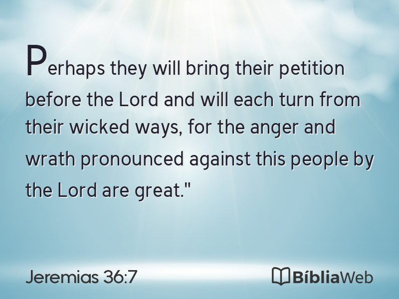 Jeremias 36:7 em imagem para compartilhar