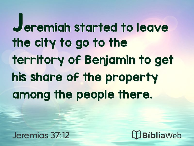 Jeremias 37:12 em imagem para compartilhar