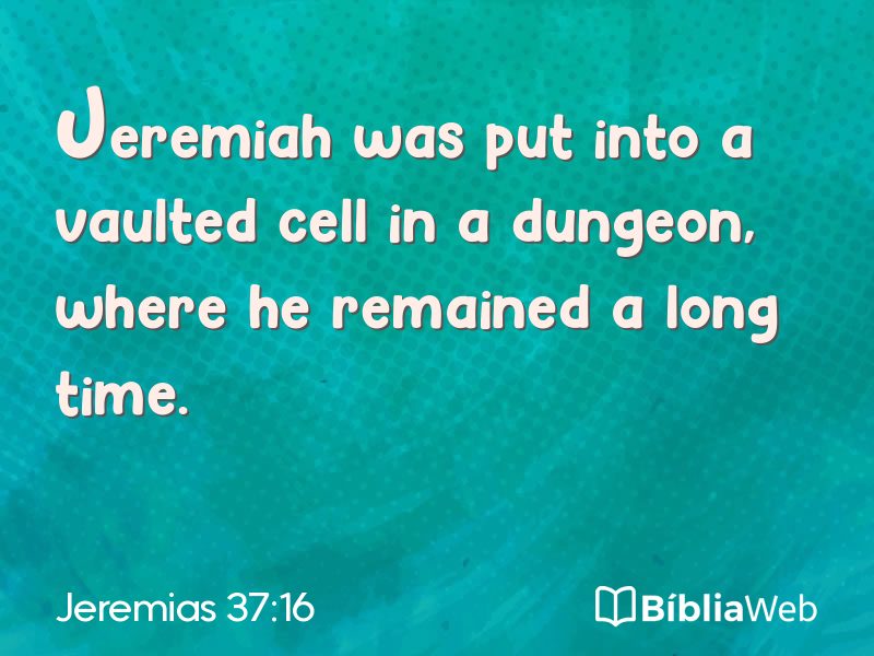 Jeremias 37:16 em imagem para compartilhar