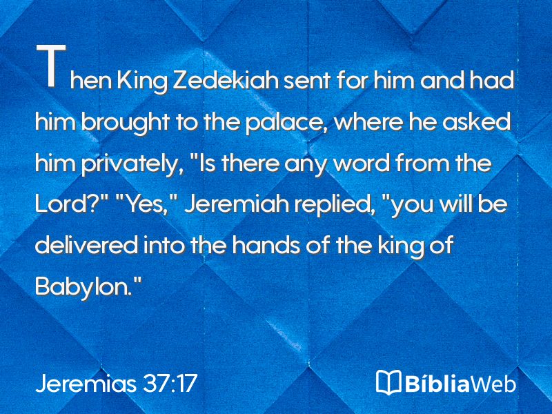 Jeremias 37:17 em imagem para compartilhar