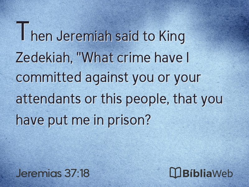 Jeremias 37:18 em imagem para compartilhar