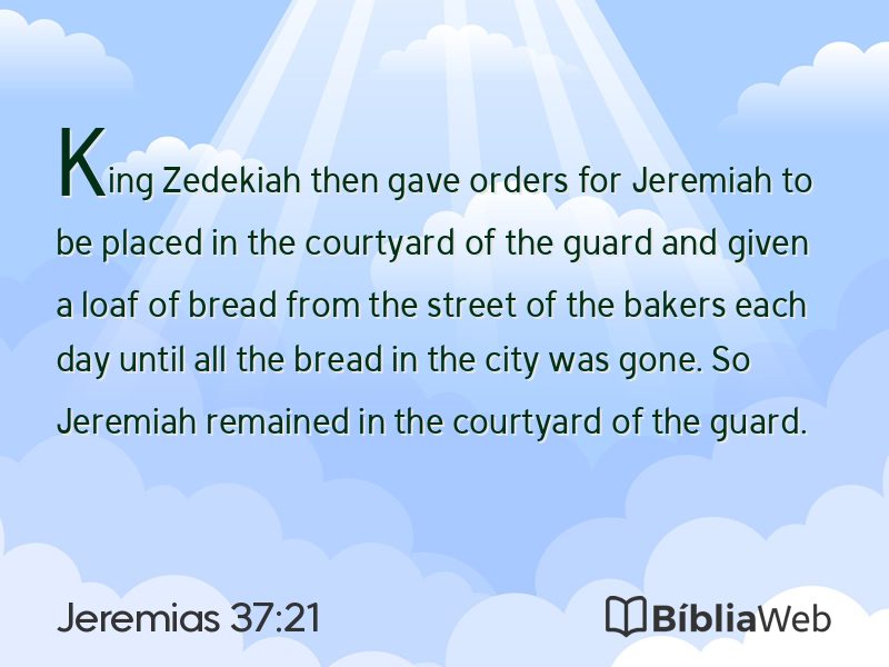 Jeremias 37:21 em imagem para compartilhar