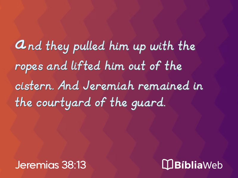 Jeremias 38:13 em imagem para compartilhar