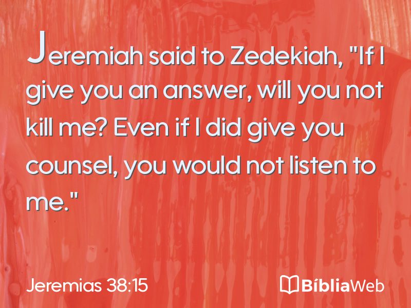 Jeremias 38:15 em imagem para compartilhar
