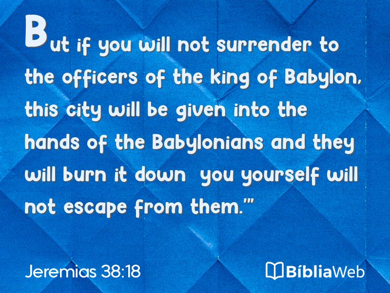 Jeremias 38:18 em imagem para compartilhar