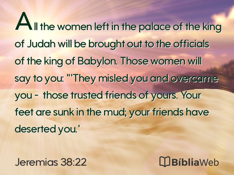 Jeremias 38:22 em imagem para compartilhar