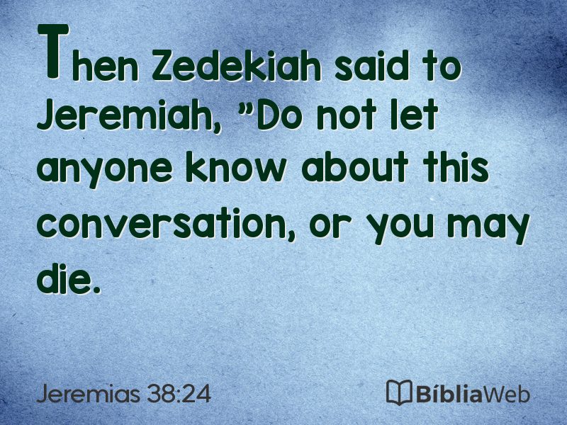 Jeremias 38:24 em imagem para compartilhar