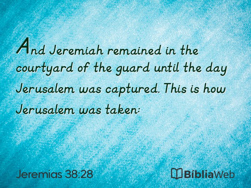 Jeremias 38:28 em imagem para compartilhar