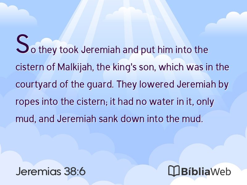 Jeremias 38:6 em imagem para compartilhar