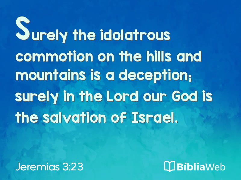 Jeremias 3:23 em imagem para compartilhar