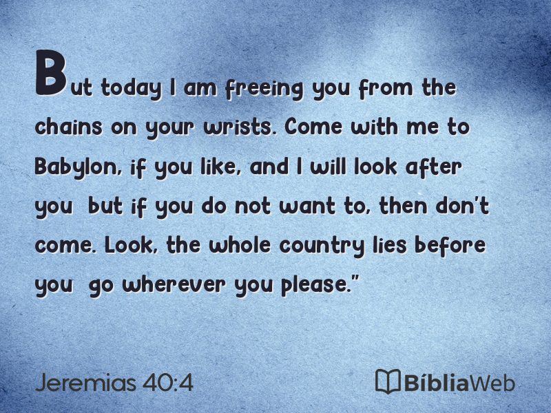 Jeremias 40:4 em imagem para compartilhar