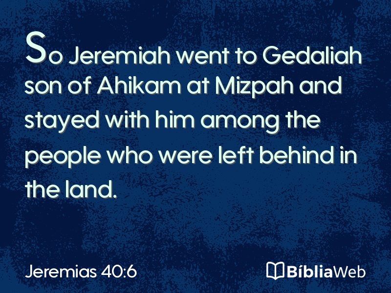 Jeremias 40:6 em imagem para compartilhar