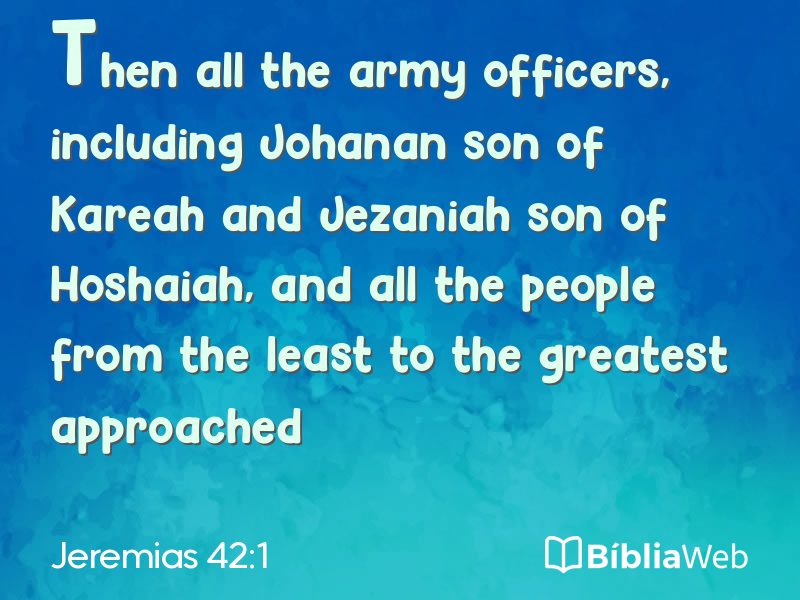 Jeremias 42:1 em imagem para compartilhar